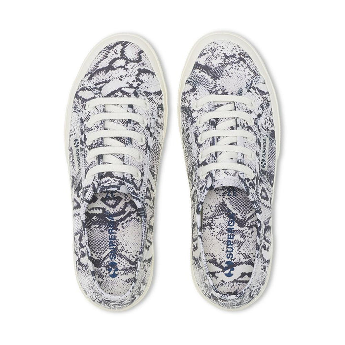 Zapatilla 2750 Print White Avorio Navy Snake